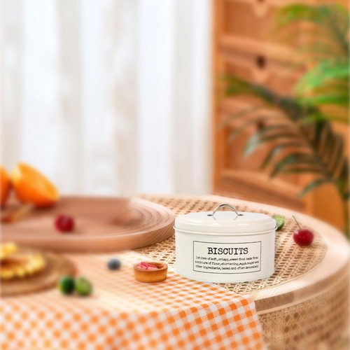 Cookie tin snack canister - tin,
