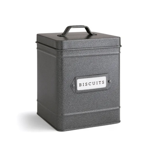 Biscuit tin with - tin, lid