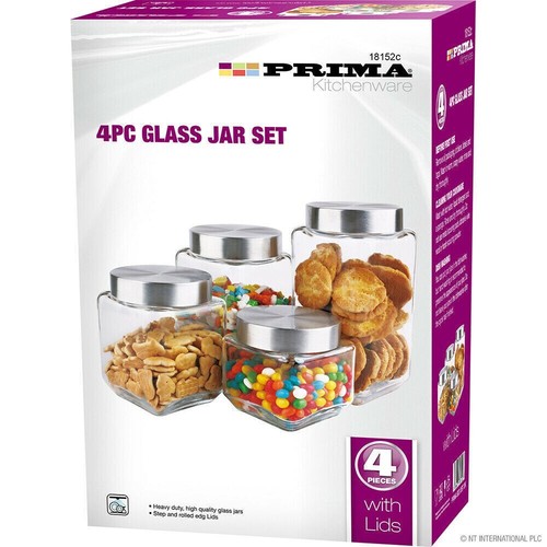 Prima 4pc glass cookie - cookie, sweet