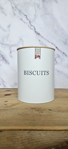 Metal white biscuit - biscuit, tin