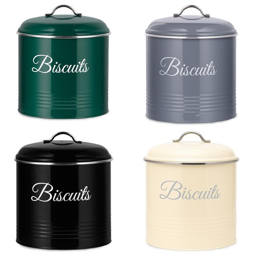 Retro biscuit tin - tin, large