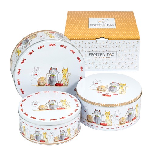 Cake storage tins set 3 - cake, of