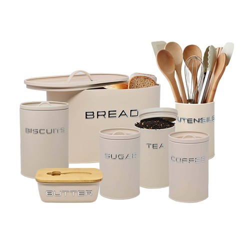 Kitchen canisters cream - canisters,