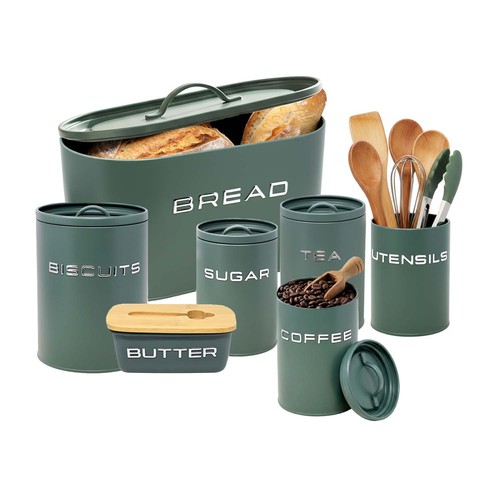Kitchen canisters sage - canisters,