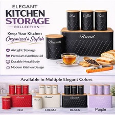 6Pcs Kitchen Storage Tins