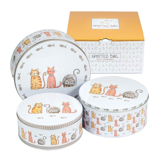 Cake storage tins set - cake,