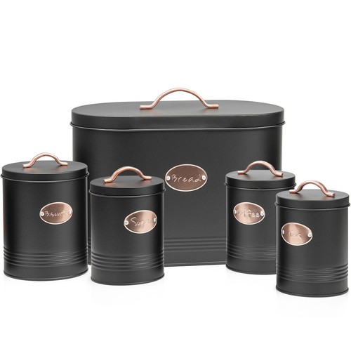 5pc kitchen bread bin set - bread,