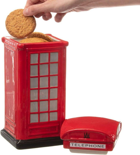 Novelty telephone box biscuit - novelty,