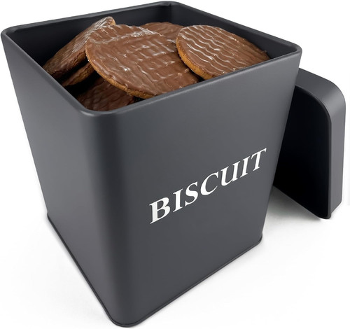 Vintage metal biscuit tin - tin, –