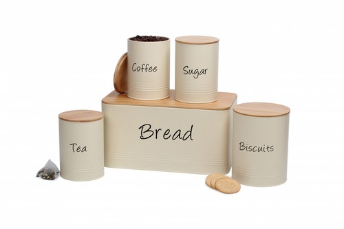 Cream kitchen storage - cream, bread